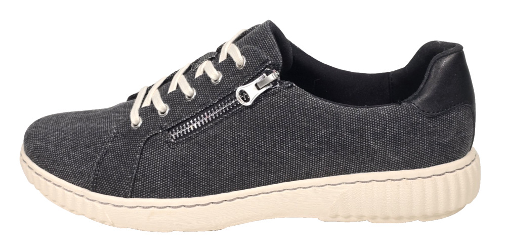 Clarks CAROLINE ECHO Women's Black Canvas Sneakers Side Zipper Shoes Size 11 W